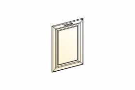 Атланта Дверь глухая L600 (эмаль) (Белый глянец патина золото) в Бородино - borodino.katalogmebeli.com | фото
