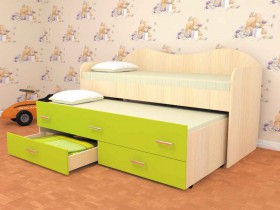 Кровать детская Нимфа двухместная 2.0 Венге/Дуб молочный в Бородино - borodino.katalogmebeli.com | фото 2