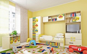 Детская комната Клаксон (Бежевый/корпус Клен) в Бородино - borodino.katalogmebeli.com | фото 2