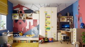 Детская комната Клаксон (Бежевый/корпус Клен) в Бородино - borodino.katalogmebeli.com | фото