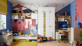 Детская комната Клаксон без машинок (Белый/корпус Клен) в Бородино - borodino.katalogmebeli.com | фото