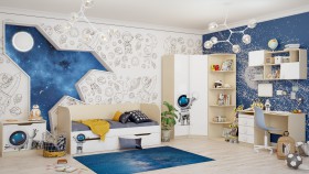 Детская комната Санни (Белый/корпус Клен) в Бородино - borodino.katalogmebeli.com | фото 2