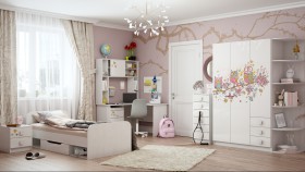 Детская комната Совушки (Белый/корпус Выбеленное дерево) в Бородино - borodino.katalogmebeli.com | фото 5