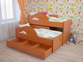 Кровать детская Радуга 1600 Млечный дуб/Венге в Бородино - borodino.katalogmebeli.com