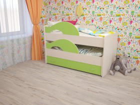 Кровать детская Радуга 1600 Млечный дуб/Венге в Бородино - borodino.katalogmebeli.com