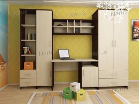 Детская Студент Комплект мебели (Дуб сонома/Белый) в Бородино - borodino.katalogmebeli.com | фото