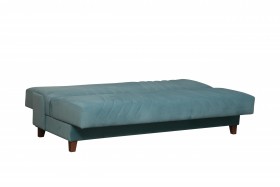 Диван-кровать "Бэлла" (велюр нео слейт/подушки микровелюр тропики) в Бородино - borodino.katalogmebeli.com | фото 5