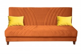 Диван-кровать "Бэлла" (велюр нео терра/подушки микровелюр желтый) в Бородино - borodino.katalogmebeli.com | фото 3