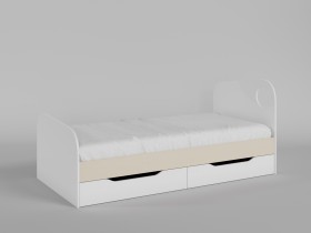 Диван-кровать Санни (Белый/корпус Клен) в Бородино - borodino.katalogmebeli.com | фото 2