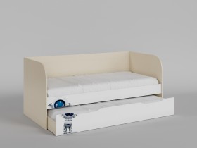 Диван-кровать Санни (Белый/корпус Клен) в Бородино - borodino.katalogmebeli.com | фото