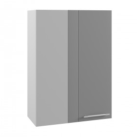 Гарда ВПУ 650 шкаф верхний угловой высокий (Белый Эмалит/корпус Серый) в Бородино - borodino.katalogmebeli.com | фото