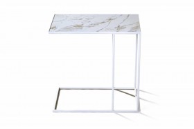 Журнальный столик Stone 018 (Прямоугольный) Металл/Керамика 500 Белый в Бородино - borodino.katalogmebeli.com | фото 2