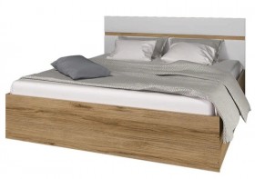 Ким кровать 1,4 (Дуб сонома/белый глянец) в Бородино - borodino.katalogmebeli.com | фото 1