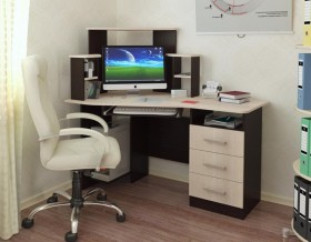 Компьютерный стол Каспер (венге/лоредо) в Бородино - borodino.katalogmebeli.com | фото