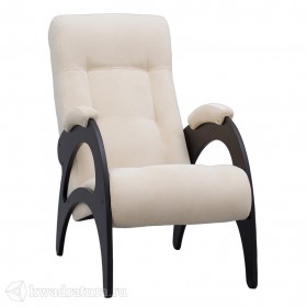 Кресло для отдыха Неаполь Модель 9 без лозы (Венге-эмаль/Ткань Ваниль Verona Vanilla) в Бородино - borodino.katalogmebeli.com | фото