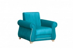 Кресло для отдыха "Порто" (велюр киви бирюза / микровельвет крем) в Бородино - borodino.katalogmebeli.com | фото