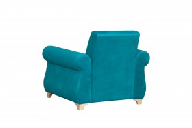 Кресло для отдыха "Порто" (велюр киви бирюза / микровельвет крем) в Бородино - borodino.katalogmebeli.com | фото 4