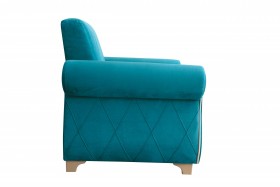 Кресло для отдыха "Порто" (велюр киви бирюза / микровельвет крем) в Бородино - borodino.katalogmebeli.com | фото 6
