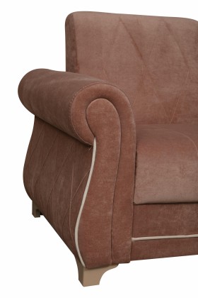 Кресло для отдыха "Порто" (велюр киви корица / микровельвет крем) в Бородино - borodino.katalogmebeli.com | фото 3