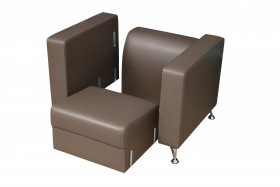Кресло для отдыха "Премиум" (кож. зам. латте)/осн. в Бородино - borodino.katalogmebeli.com | фото 4