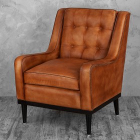 Кресло кожаное Элегант (Бордовый) в Бородино - borodino.katalogmebeli.com | фото 2