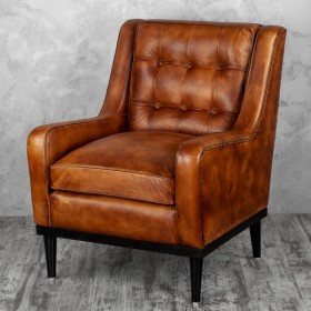 Кресло кожаное Элегант (Бордовый) в Бородино - borodino.katalogmebeli.com | фото 4