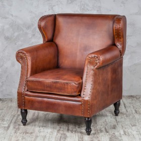 Кресло кожаное Лофт Аристократ (кожа буйвола) в Бородино - borodino.katalogmebeli.com | фото 2