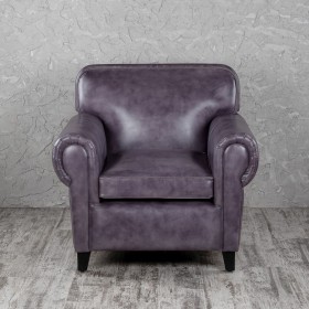 Кресло кожаное Элегант (Фиолетовый) в Бородино - borodino.katalogmebeli.com | фото 4