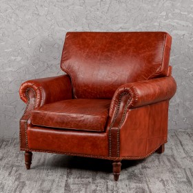 Кресло кожаное Лофт Аристократ (кожа буйвола) в Бородино - borodino.katalogmebeli.com | фото 1