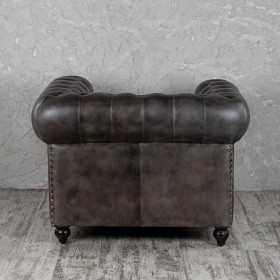 Кресло кожаное Лофт Честер (акация) в Бородино - borodino.katalogmebeli.com | фото 7