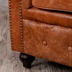 Кресло кожаное Лофт Честер (кожа буйвола) в Бородино - borodino.katalogmebeli.com | фото 3