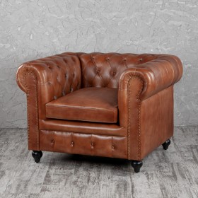 Кресло кожаное Лофт Честер (кожа) в Бородино - borodino.katalogmebeli.com | фото