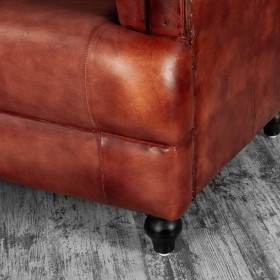 Кресло кожаное Лофт Честер-Нью (Коричневый) в Бородино - borodino.katalogmebeli.com | фото 4