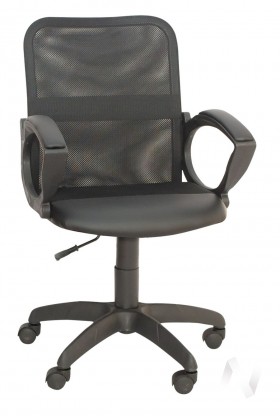 Кресло компьютерное Элегия М2 (черный/ткань сетка черная) в Бородино - borodino.katalogmebeli.com | фото