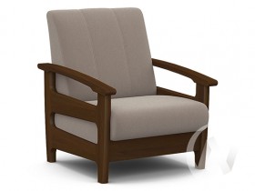 Кресло для отдыха Омега (орех лак/CATANIA COCOA) в Бородино - borodino.katalogmebeli.com | фото 1