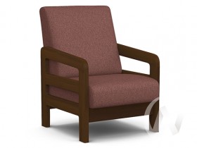 Кресло отдыха Вега-34 (орех лак/UNO BERRY) в Бородино - borodino.katalogmebeli.com | фото 1