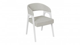 Кресло «Техас 1» (Белый матовый/Шенилл Estetica Moonstone №221) в Бородино - borodino.katalogmebeli.com | фото