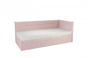 Кровать 0.9 Альба Тахта (Нежно-розовый велюр) в Бородино - borodino.katalogmebeli.com | фото