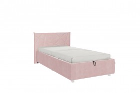 Кровать 0.9 Бест (Нежно-розовый велюр/под-мех) в Бородино - borodino.katalogmebeli.com | фото