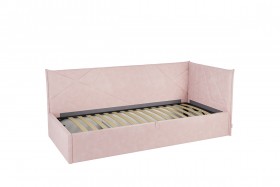 Кровать 0.9 Бест Тахта (Нежно-розовый велюр) в Бородино - borodino.katalogmebeli.com | фото 3