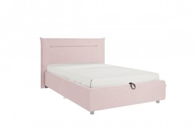 Кровать 1,2 Альба (Нежно-розовый велюр/под-мех) в Бородино - borodino.katalogmebeli.com | фото 1