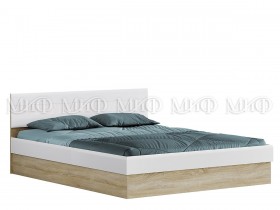 Кровать 1,4 спальня Фортуна (Дуб сонома/белый глянец) в Бородино - borodino.katalogmebeli.com | фото 1