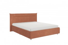 Кровать 1,6 Альба с основанием (Персик велюр) в Бородино - borodino.katalogmebeli.com | фото