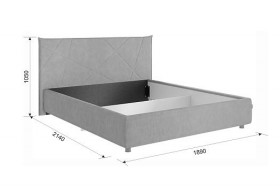 Кровать 1,6 Квест с подъемным механизмом (Топаз велюр) купить в Бородино - borodino.katalogmebeli.com | фото 2