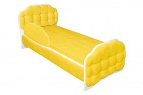 Кровать 160 Атлет 74 Жёлтый (мягкий бортик) в Бородино - borodino.katalogmebeli.com | фото