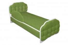 Кровать 160 Атлет 76 Зелёный (мягкий бортик) в Бородино - borodino.katalogmebeli.com | фото