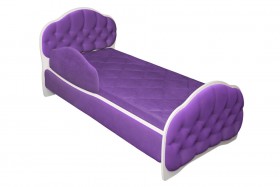 Кровать 160 Гармония 32 Фиолетовый (мягкий бортик) в Бородино - borodino.katalogmebeli.com | фото