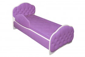 Кровать 160 Гармония 67 Светло-фиолетовый (мягкий бортик) в Бородино - borodino.katalogmebeli.com | фото 1