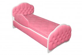 Кровать 160 Гармония 89 Розовый (мягкий бортик) в Бородино - borodino.katalogmebeli.com | фото