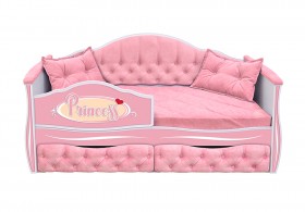 Кровать 160 серии Иллюзия 2 ящика 15 Бледно-розовый (подушки) в Бородино - borodino.katalogmebeli.com | фото